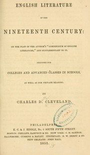 Cover of: English literature of the nineteenth century ... by Charles Dexter Cleveland