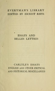 Cover of: English and other critical essays