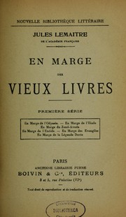 Cover of: En marge des vieux livres: 1re série