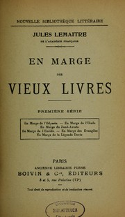 Cover of: En marge des vieux livres by Jules Lemaître