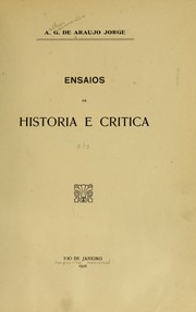 Cover of: Ensaios de historia e critica.