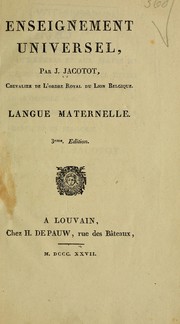 Cover of: Enseignement universel