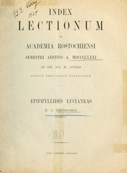 Cover of: Epiphyllides Lucianeas