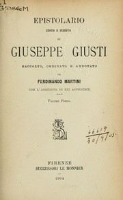 Cover of: Epistolario: edito e inedito