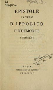 Epistole in versi by Ippolito Pindemonte