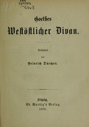 Cover of: Erläuterungen zu Goethes Werken