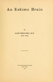 Cover of: An Eskimo brain by Aleš Hrdlička