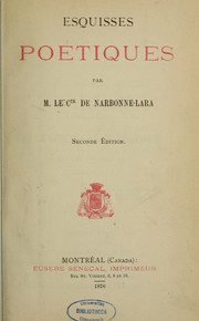 Cover of: Esquisses poétiques