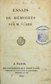 Cover of: Essais de mémoires sur M. Suard by Amélie Panckouke Suard