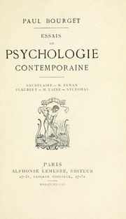 Cover of: Essais de psychologie contemporaine