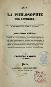 Cover of: Essai sur la philosophie des sciences by André-Marie Ampère