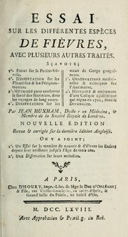 Cover of: Essai sur les différentes espèces de fièvres by John Huxham