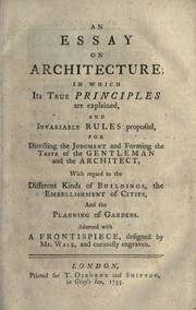 Cover of: An essay on architecture