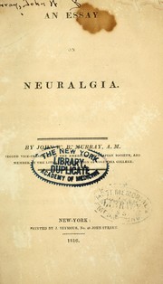 Cover of: An essay on neuralgia ... by John W. B. Murray