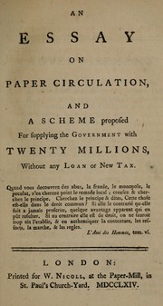 Cover of: An essay on paper circulation by 