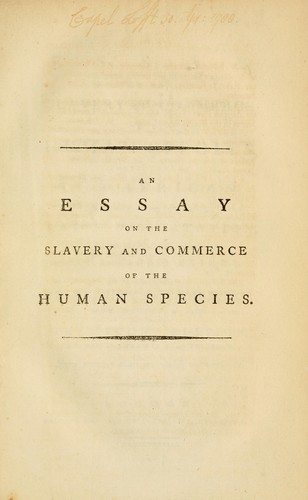 thesis slavery