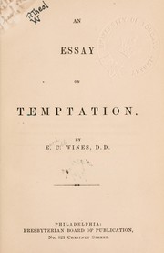 Cover of: An essay on temptation