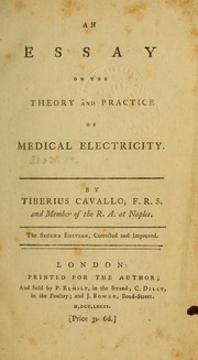 Cover of: An essay on the theory and practice of medical electricity