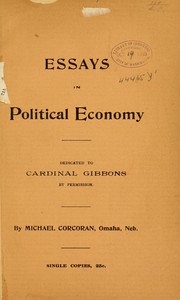 Cover of: Essays in political economy | Michael Corcoran