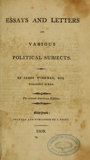 Cover of: Essays and letters on various political subjects.