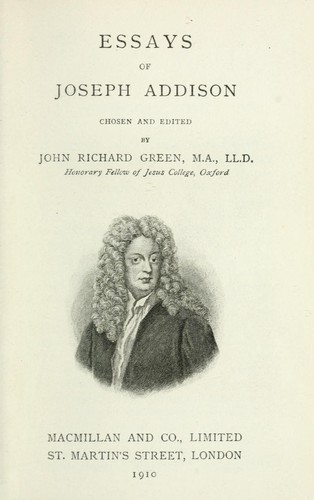 periodical essays by joseph addison summary