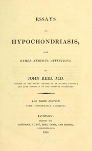 Cover of: Essays on hypochondriasis, and other nervous affections