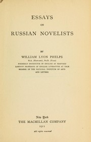 Cover of: Essays on Russian novelists. by William Lyon Phelps