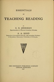 Cover of: Essentials of teaching reading | Eugene Sherman