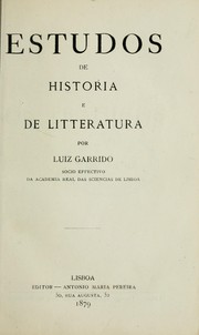 Cover of: Estudos de historia e de litteratura