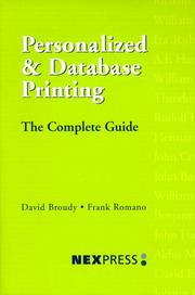 Personalized & database printing by David Broudy, Frank Romano