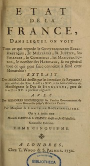 Cover of: Etat de la France by Boulainvilliers, Henri comte de