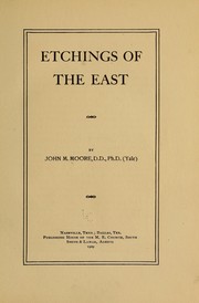 Cover of: Etchings of the East by John Monroe Moore