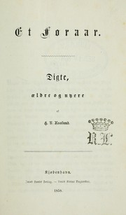 Cover of: Et foraar by Hans Vilhelm Kaalund