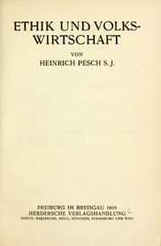 Cover of: Ethik und Volkswirtschaft