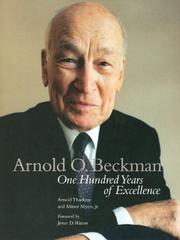 Cover of: Arnold O. Beckman by Arnold Thanckray, Jr, Minor Myers