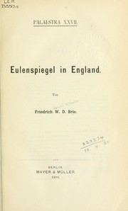 Cover of: Eulenspiegel in England
