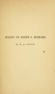 Cover of: Eulogy on Joseph S. Hubbard