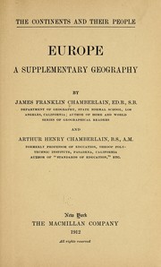 Cover of: Europe: a supplementary geography.