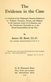 Cover of: The evidence in the case