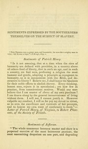Cover of: The evils of slavery: and the cure of slavery. The first proved by the opinions of southerners themselves, the last shown by historical evidence