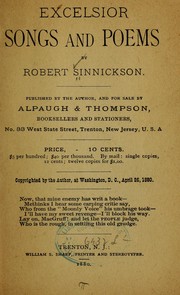 Cover of: Excelsior songs and poems ...
