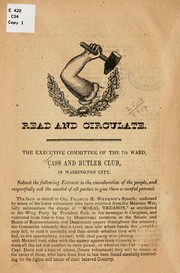 Cover of: The executive committee of the 7th ward by Cass and Butler club, Washington, 1848