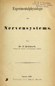 Experimentalphysiologie des Nervensystems by Konrad Eckhard