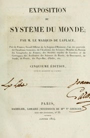 Cover of: Exposition du système du monde by Pierre Simon marquis de Laplace