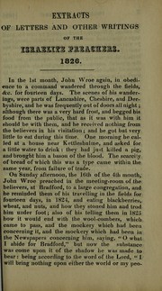 Extracts of letters and other writings of the Israelite preachers, 1826