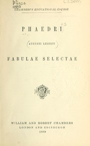 Cover of: Fabulae selectae