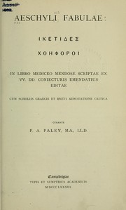 Cover of: Fabulae by Aeschylus
