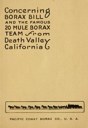 Cover of: The famous twenty mule borax team from Death Valley California