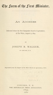 Cover of: The farm of the first minister