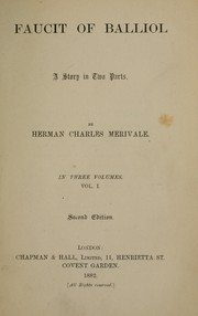 Cover of: Faucit of Balliol: a story in two parts